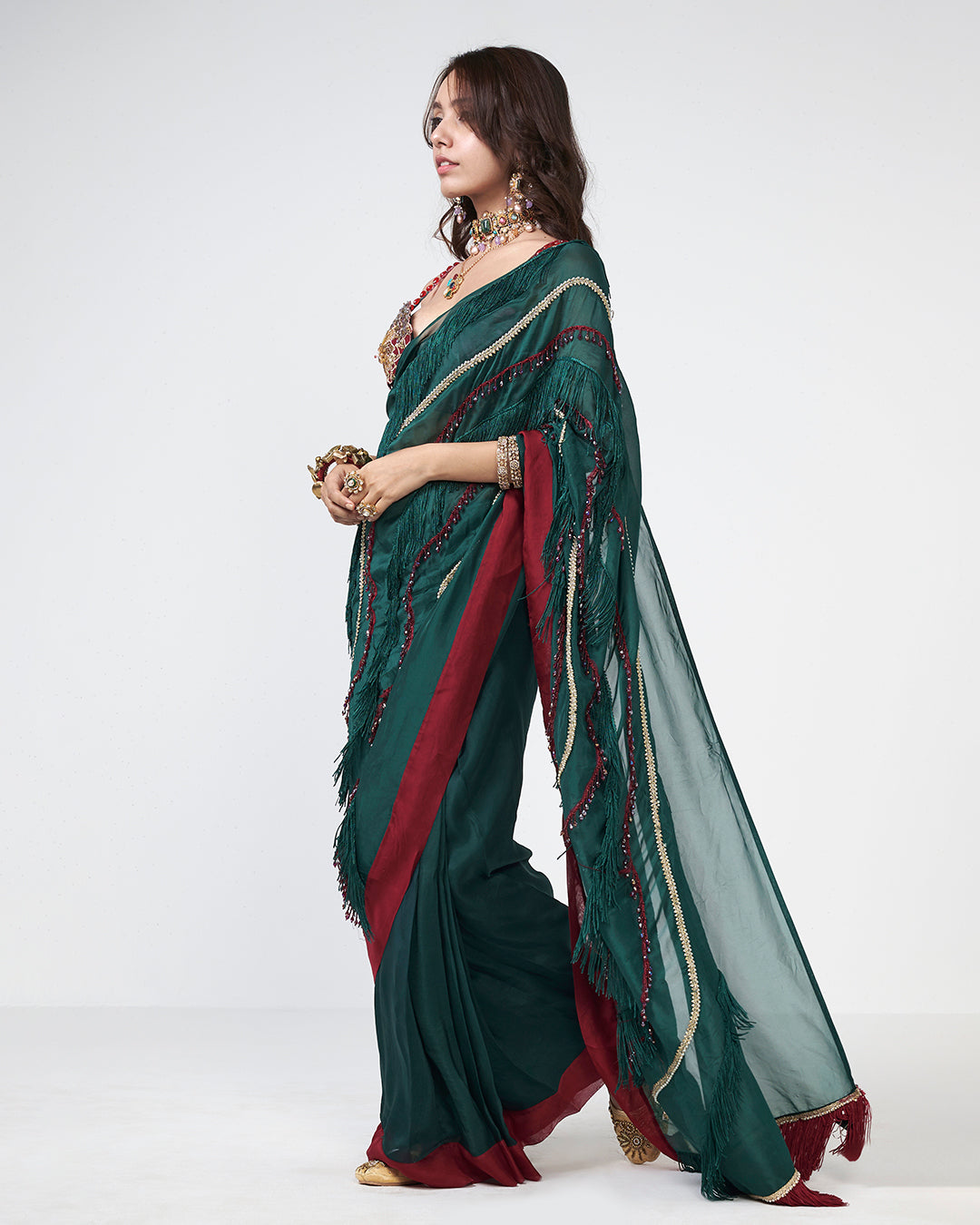 Forest Wave Saree