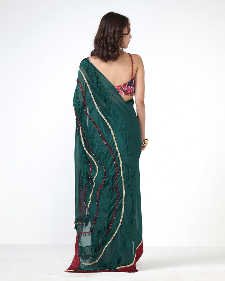 Forest Wave Saree