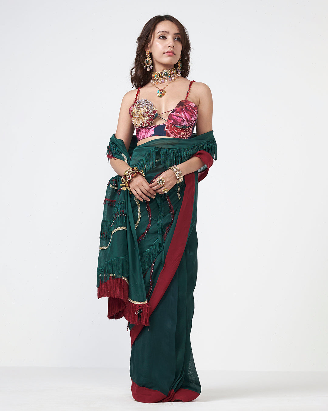 Forest Wave Saree