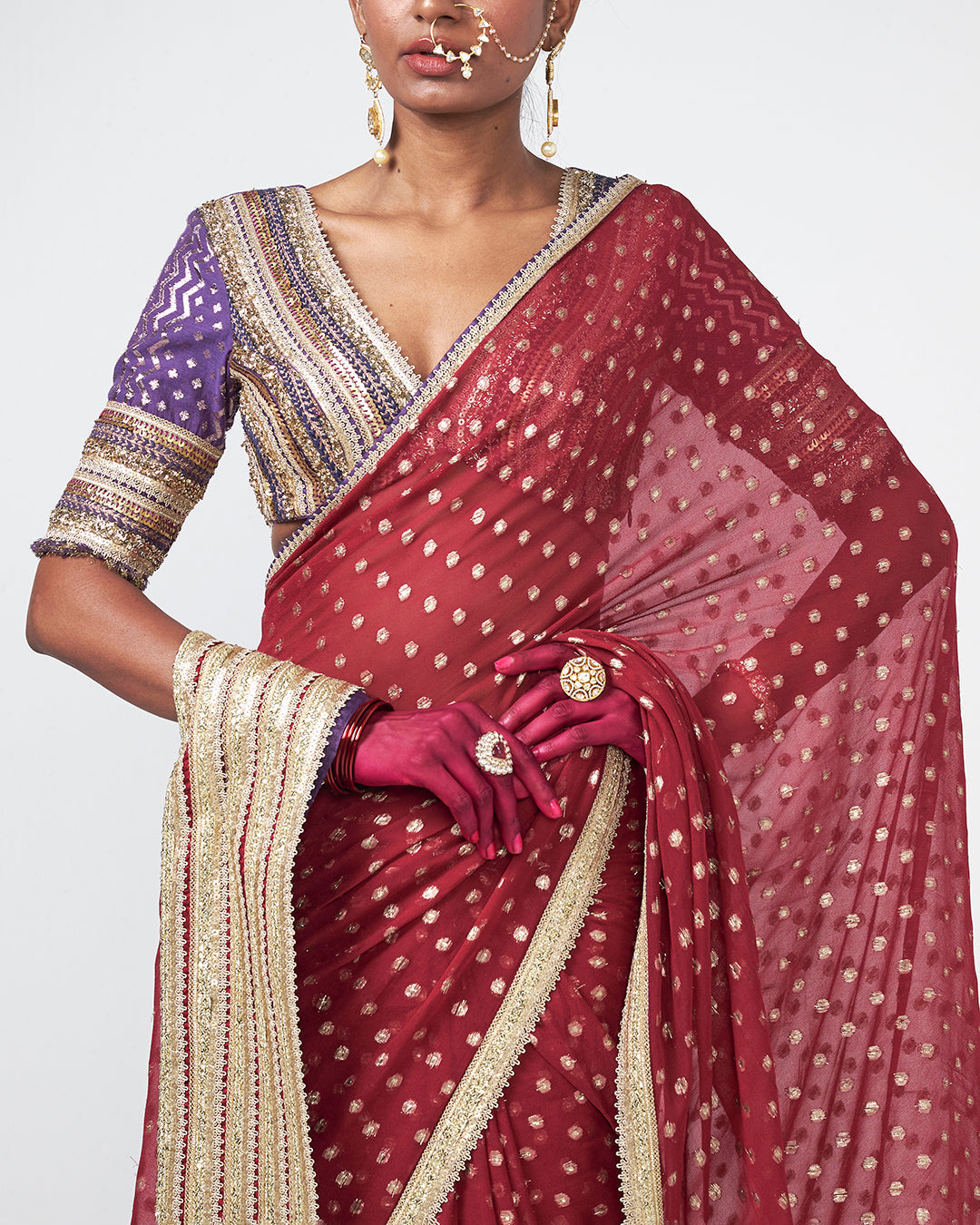 Cherry Dewk Saree