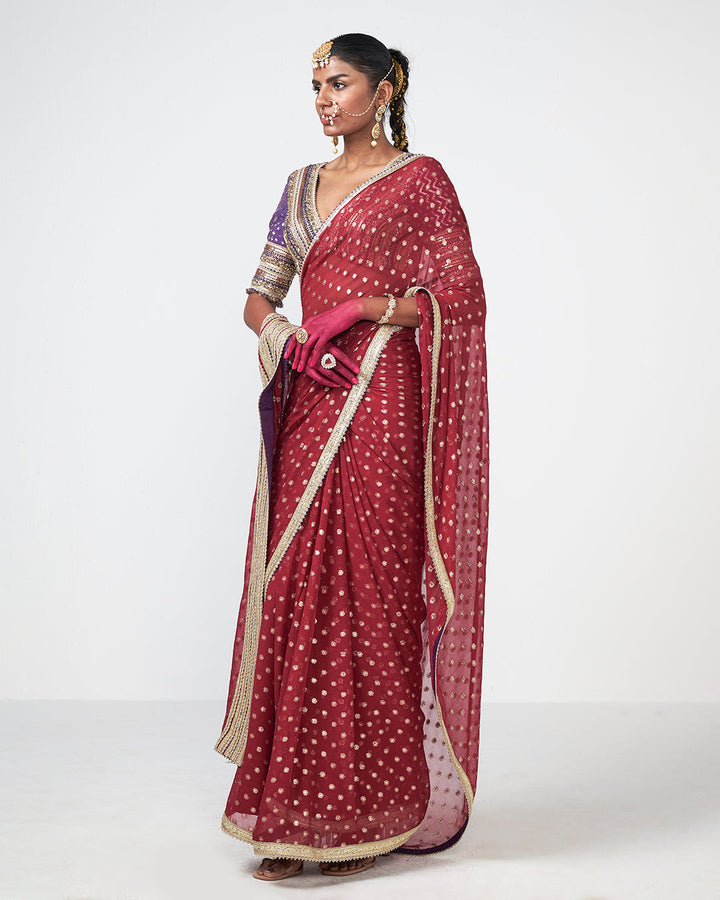 Cherry Dewk Saree