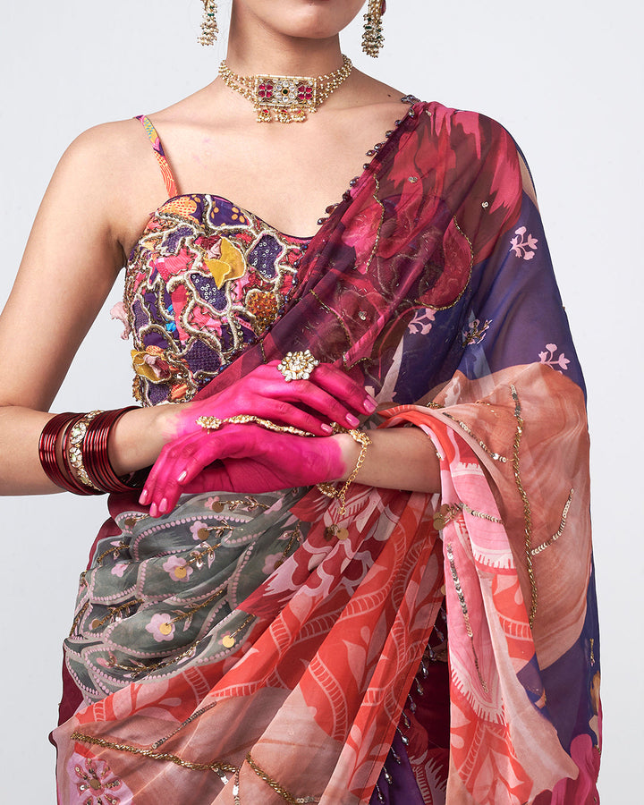 Cherry Muse Saree