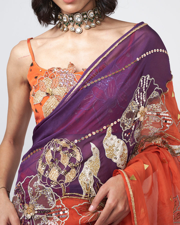 Jamun Berry Saree