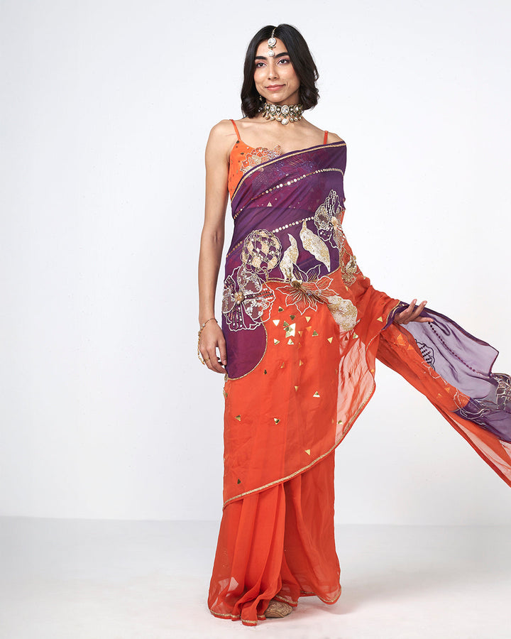 Jamun Berry Saree