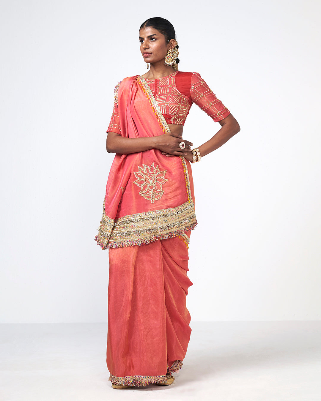 Coral Tales Saree