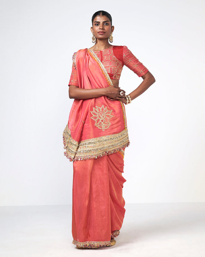 Coral Tales Saree