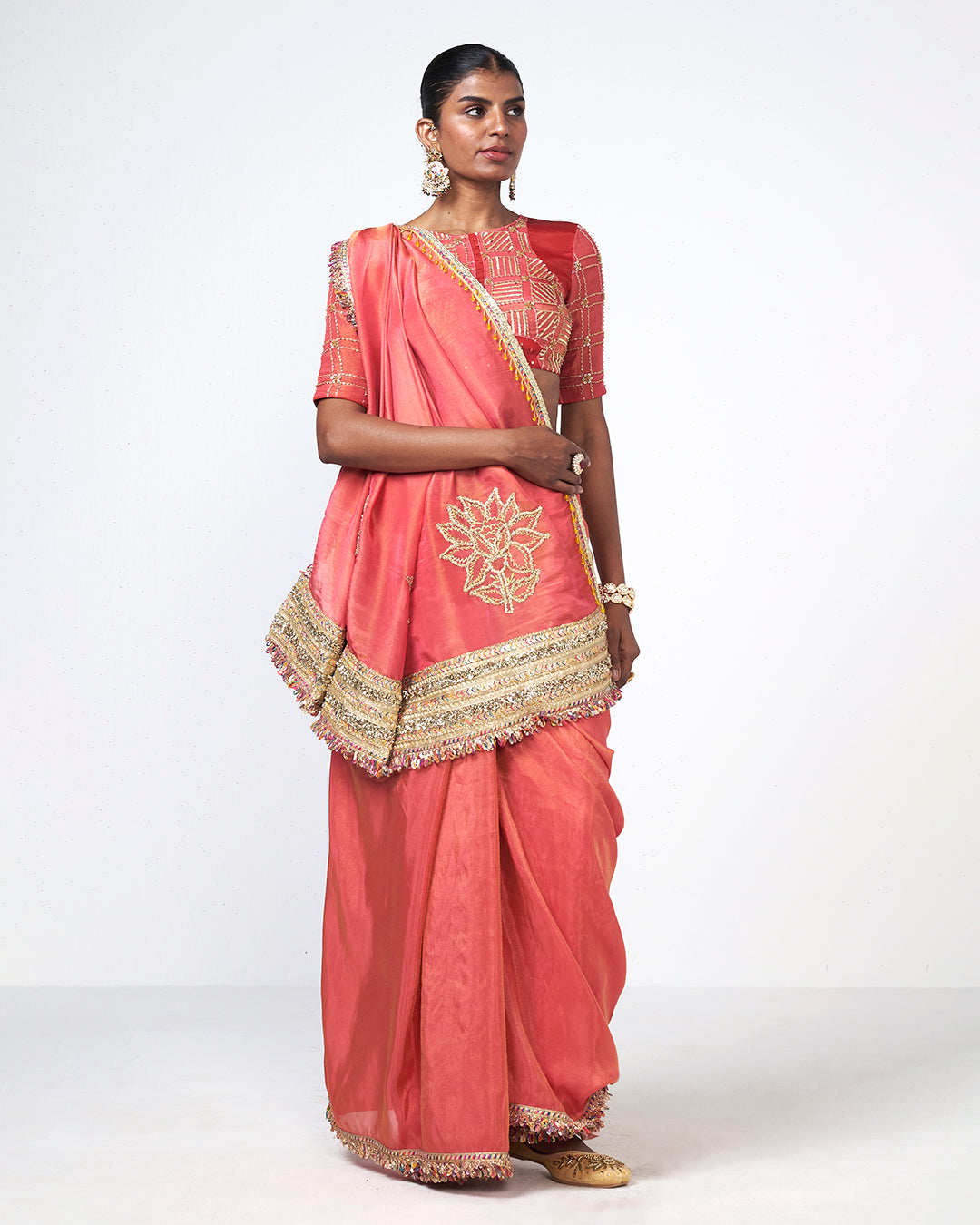 Coral Tales Saree