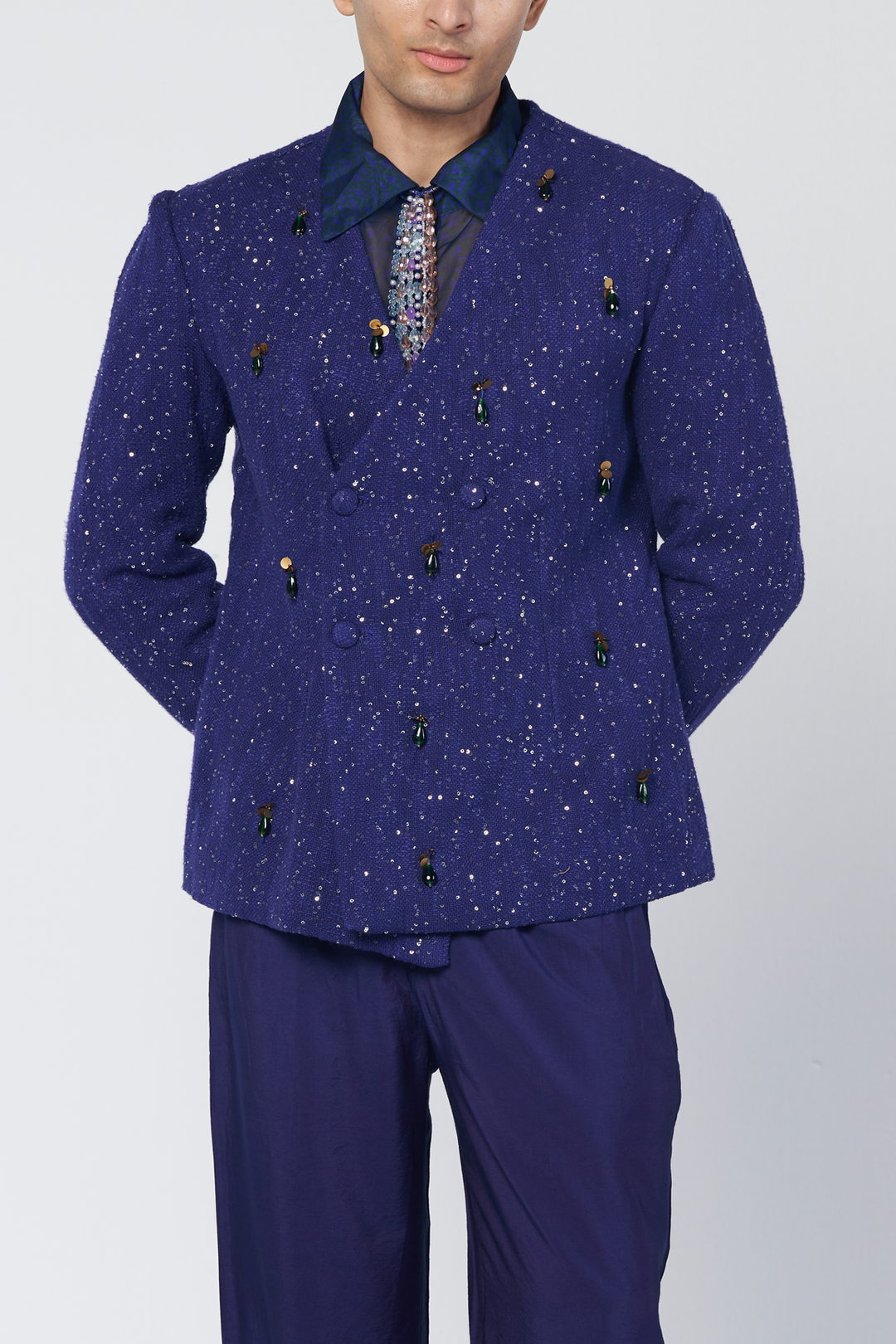 Rimjhim Double Breasted Coat Set