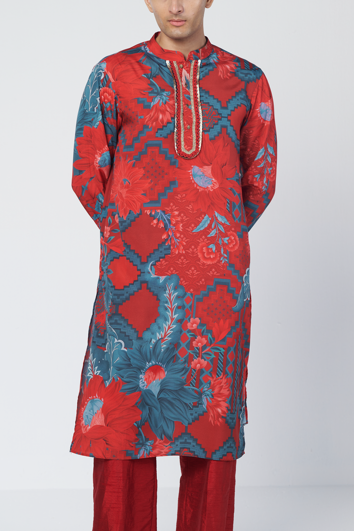 Red Mirage 2.0 Kurta set