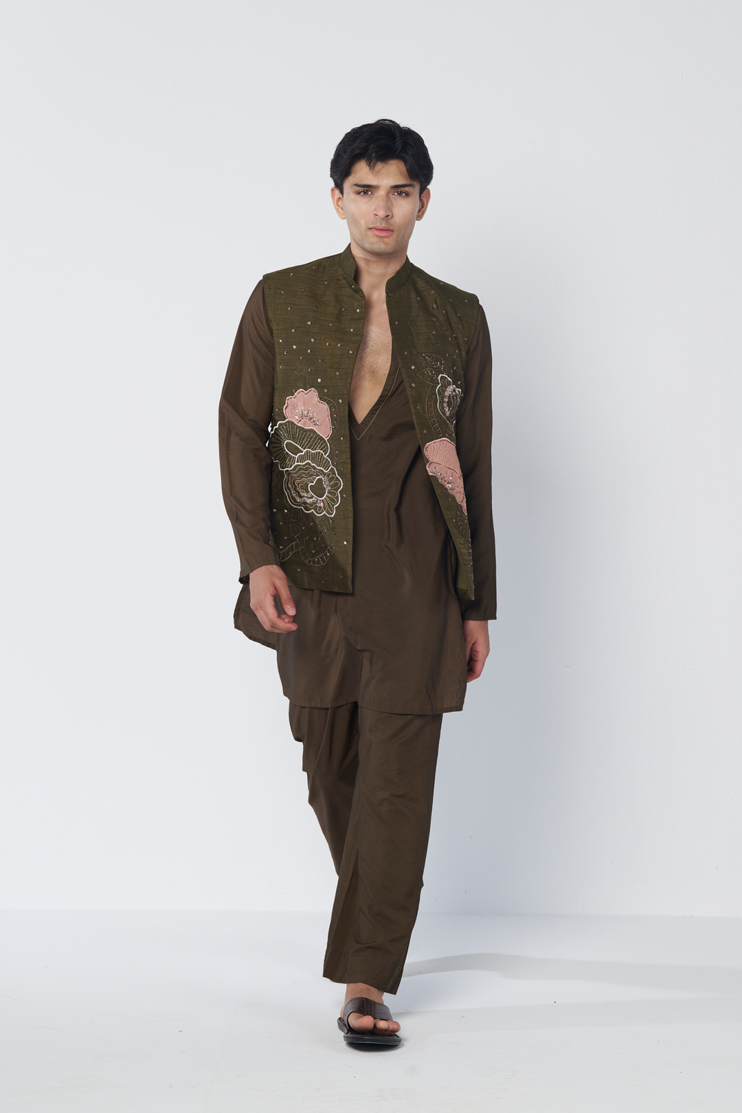 Shadow Olive Men's Kurta