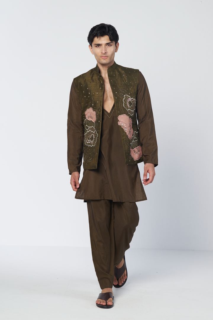 Shadow Olive Men's Kurta