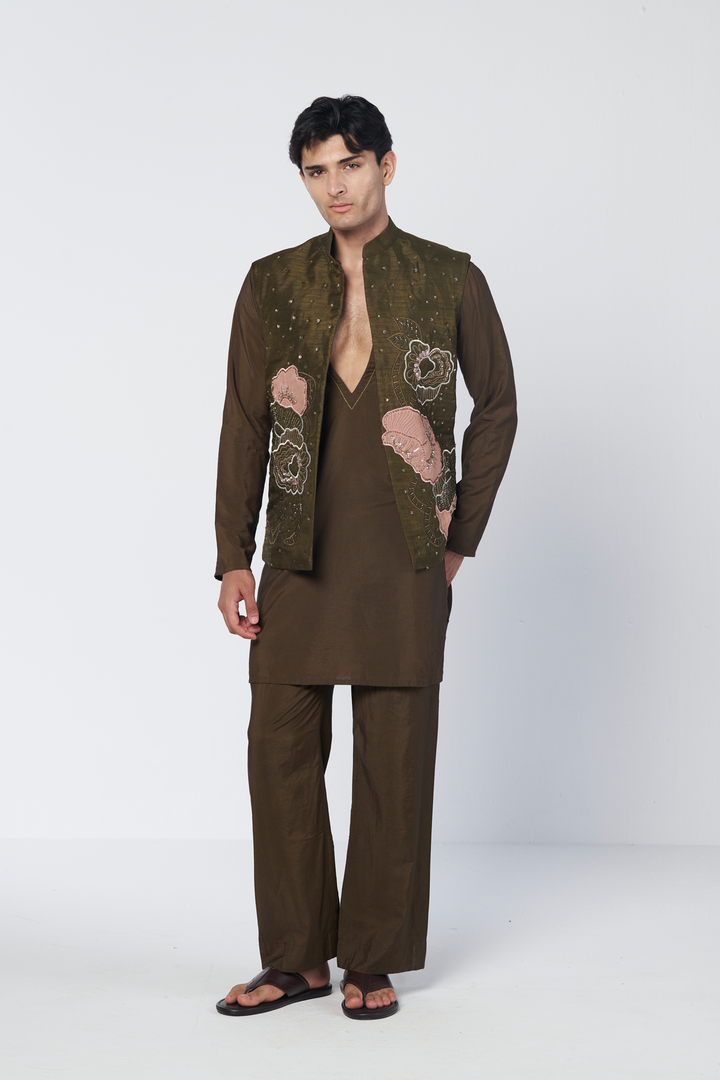 Shadow Olive Men's Kurta