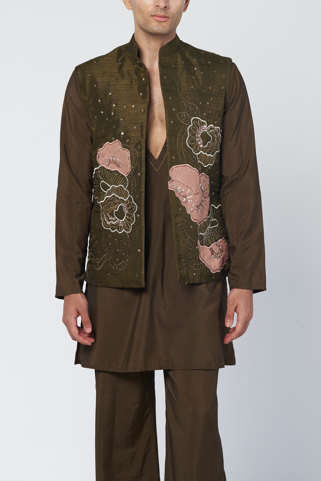 Shadow Olive Men's Kurta