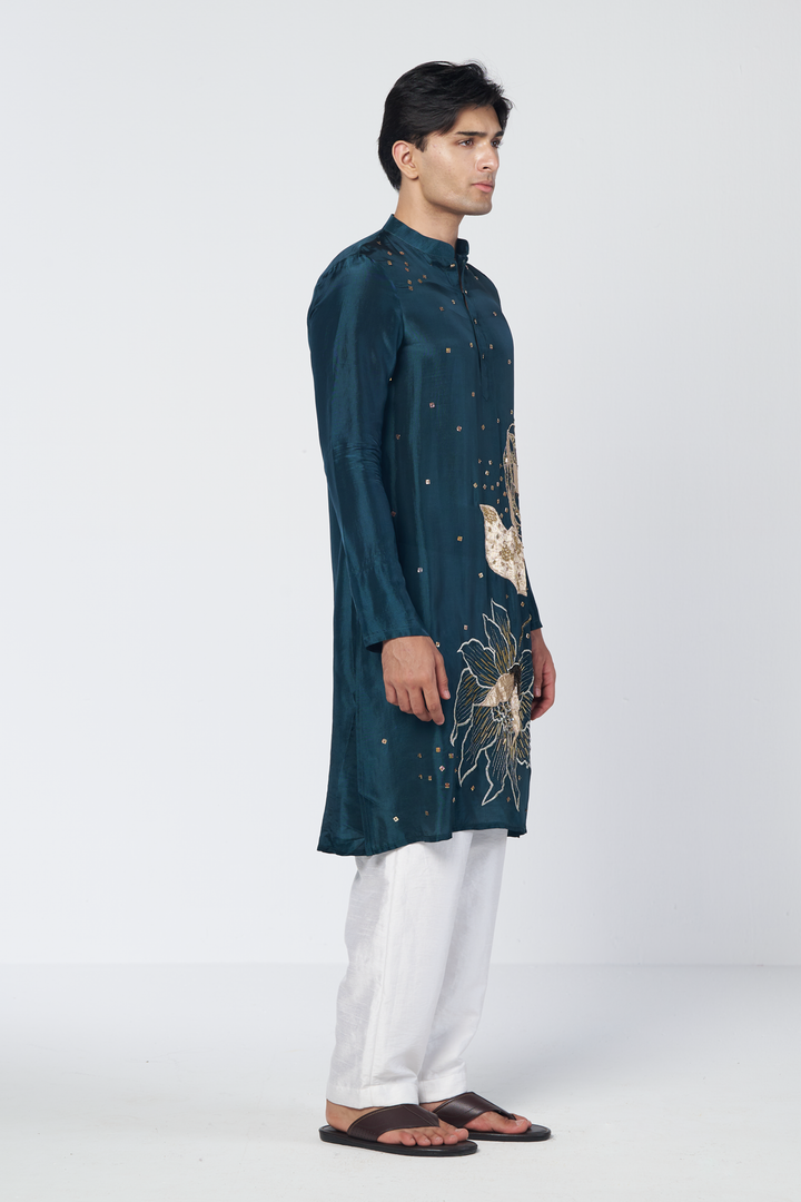 Emerald Drift Mens kurta