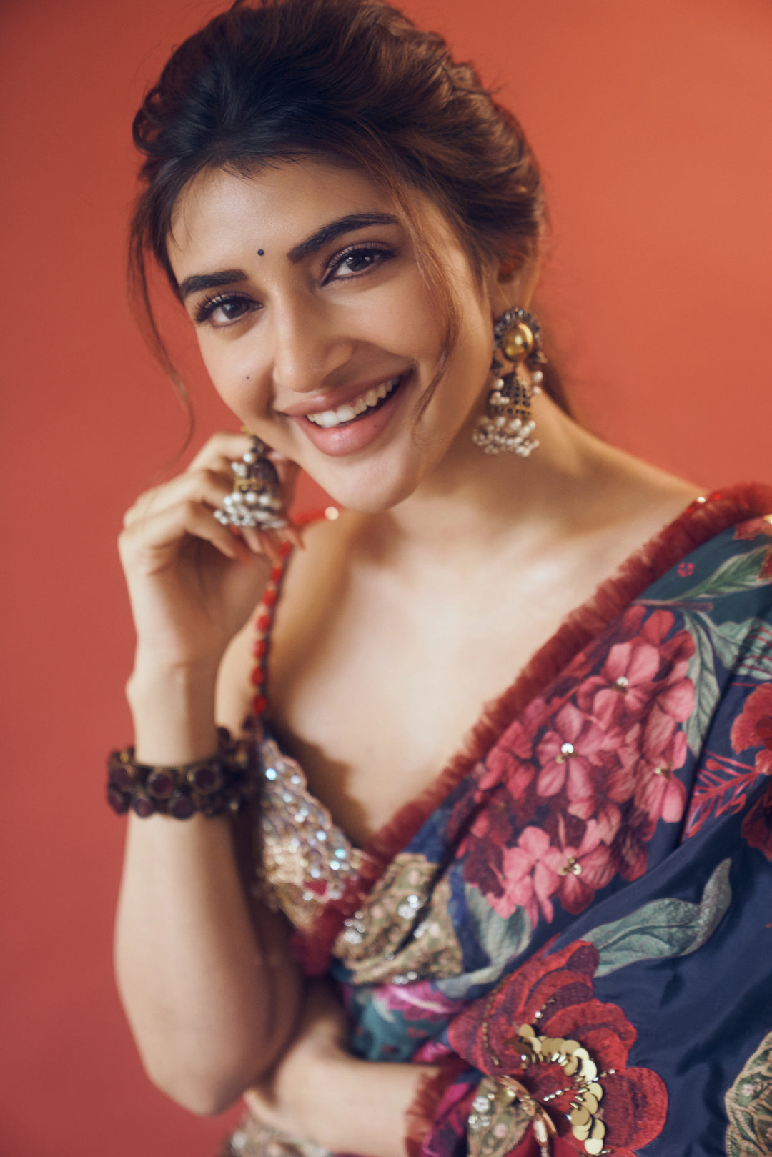 Sreeleela in Cola Corbet saree