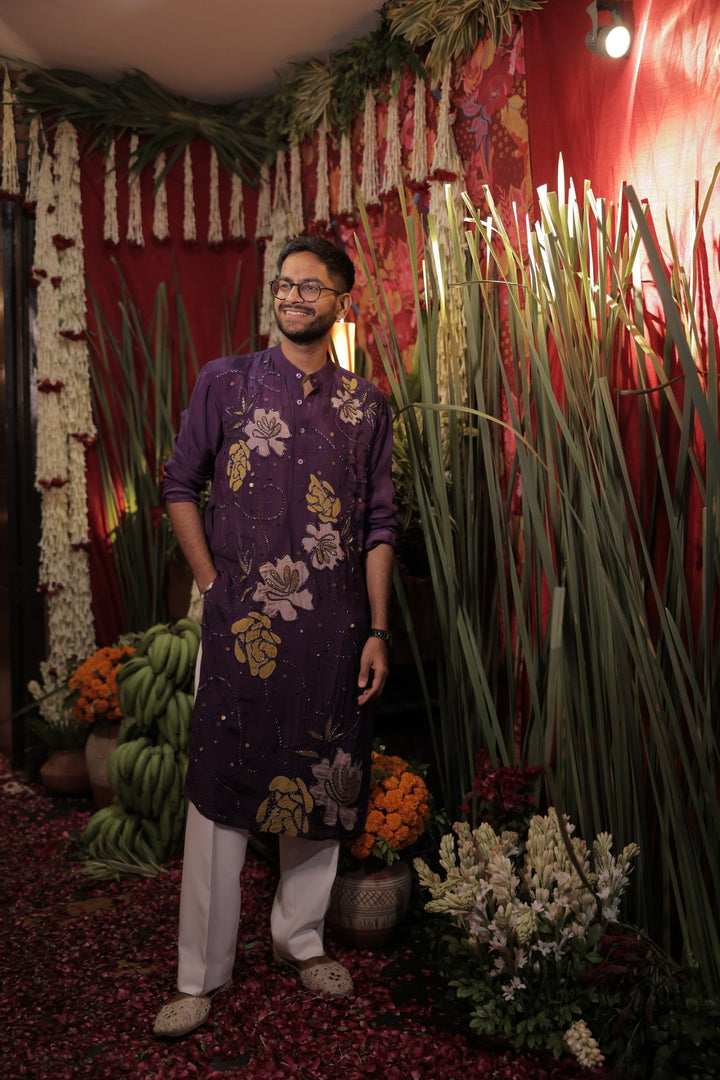 Shivesh in Purple Charm kurta set