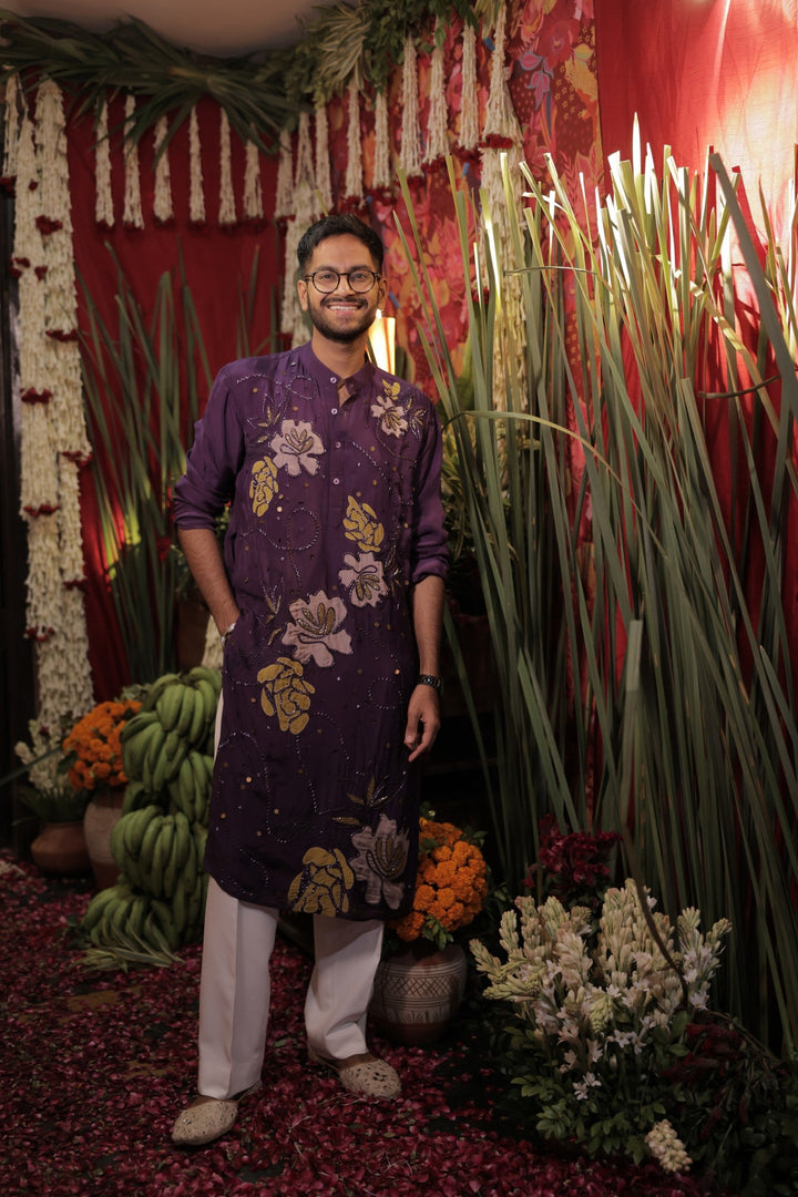 Shivesh in Purple Charm kurta set