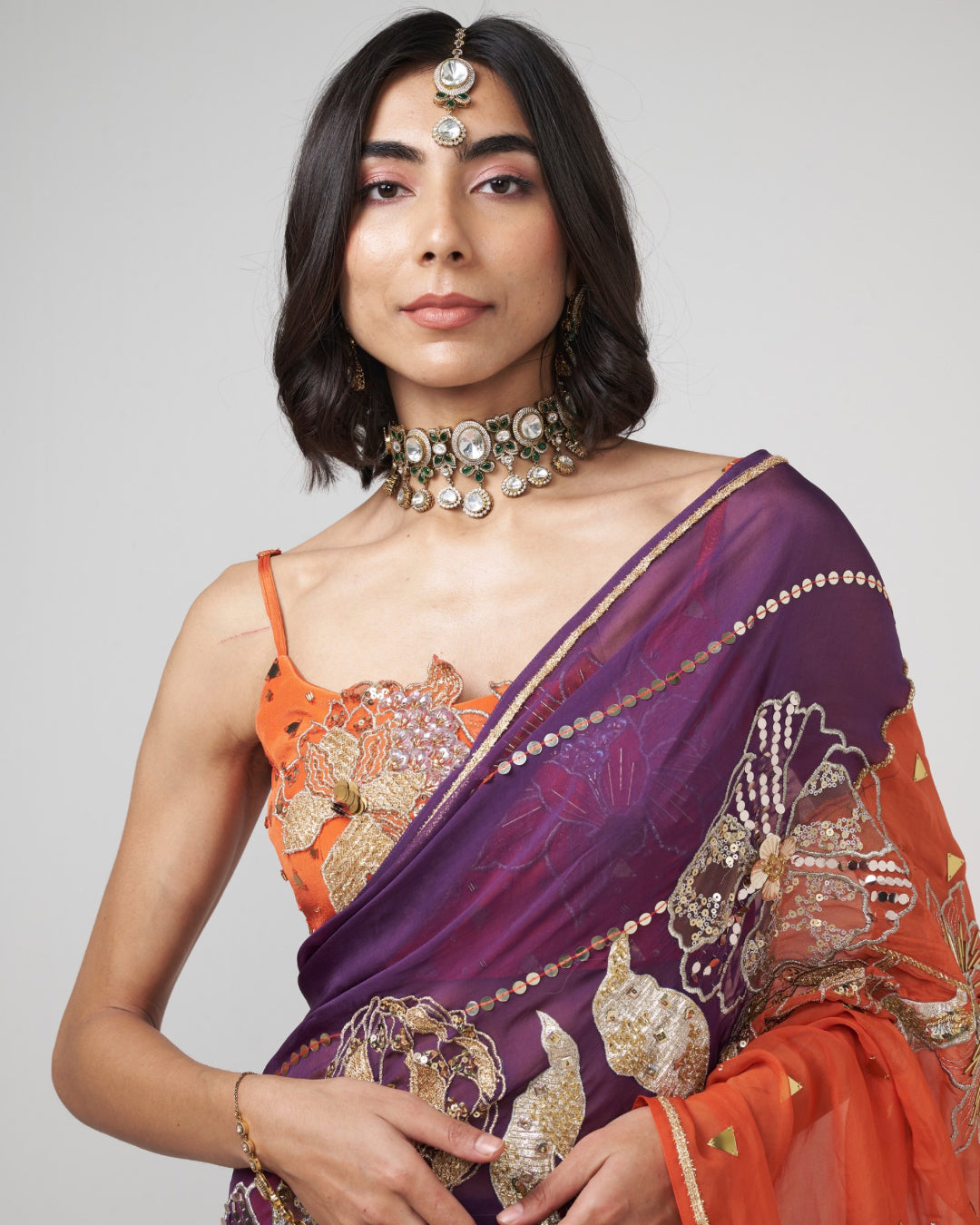 Jamun Berry Saree