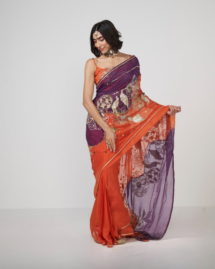 Jamun Berry Saree