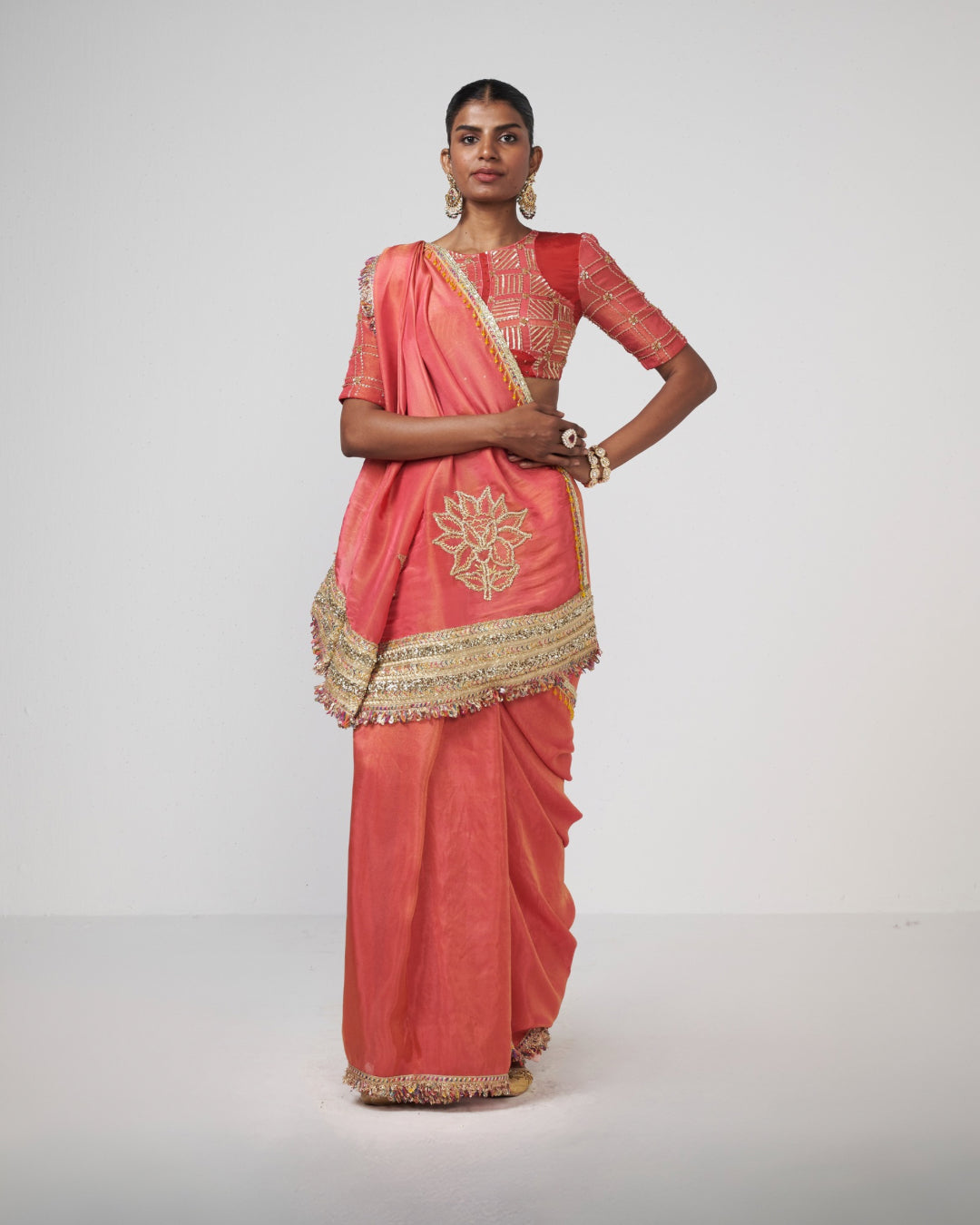 Coral Tales Saree