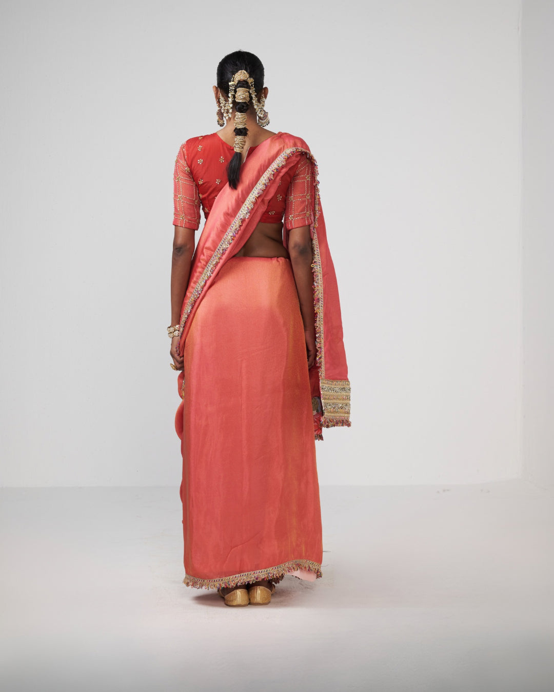 Coral Tales Saree