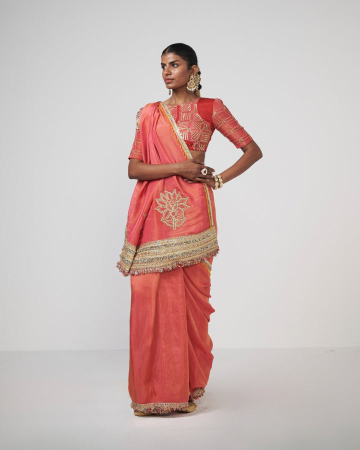Coral Tales Saree