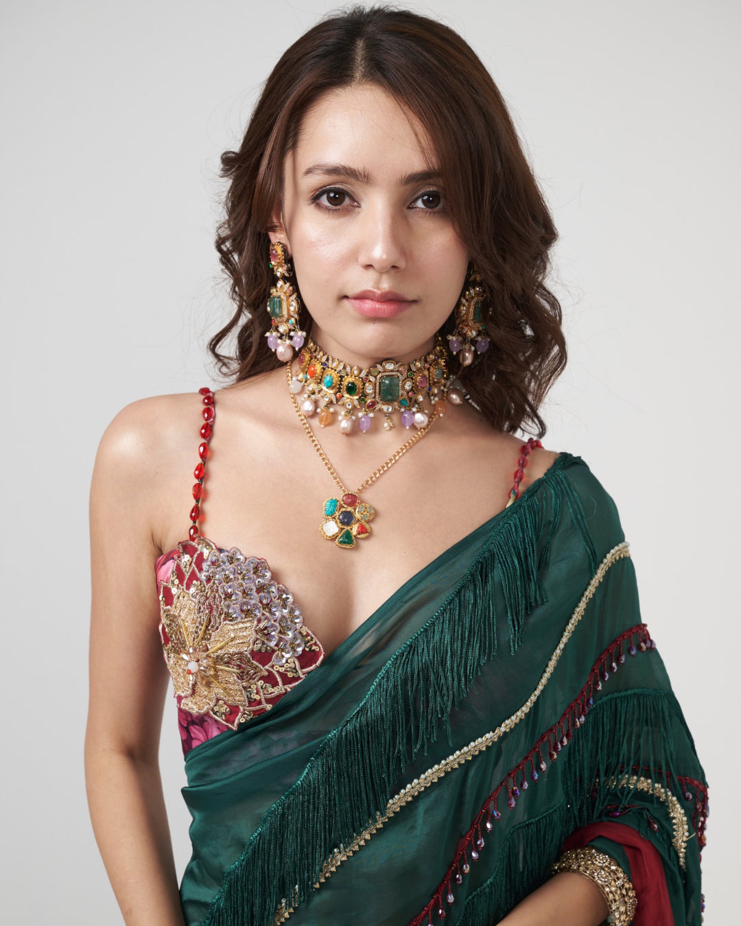 Forest Wave Saree