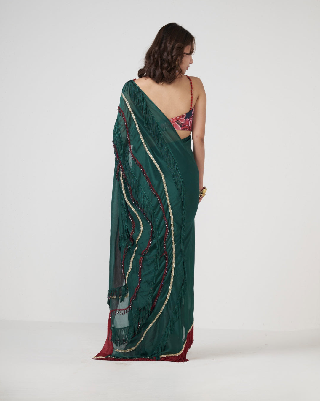 Forest Wave Saree