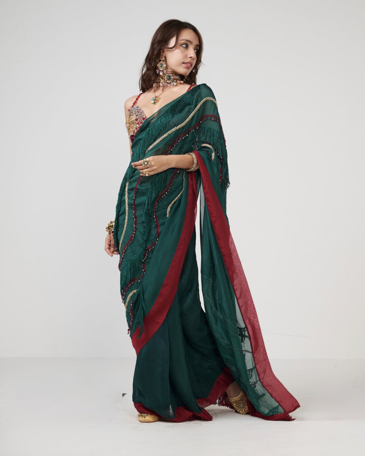 Forest Wave Saree