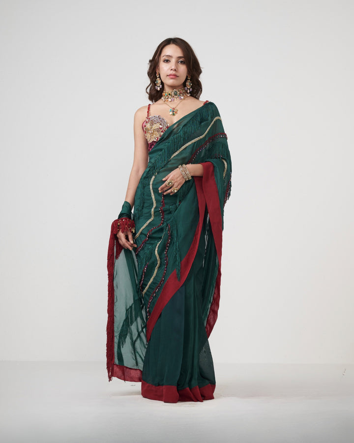 Forest Wave Saree