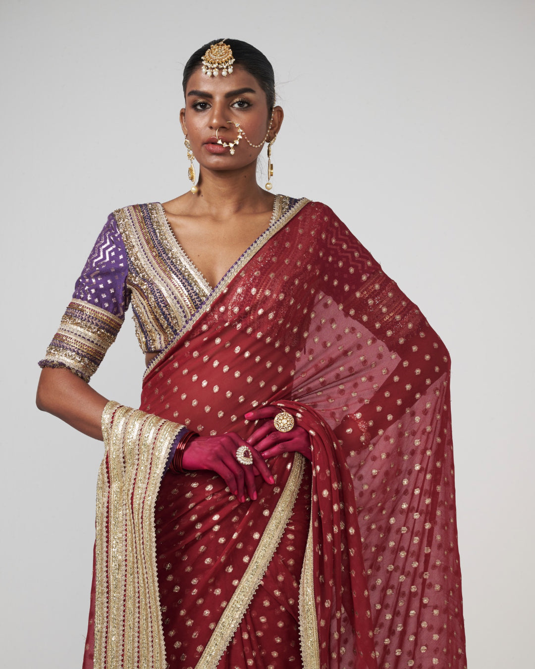 Cherry Dewk Saree