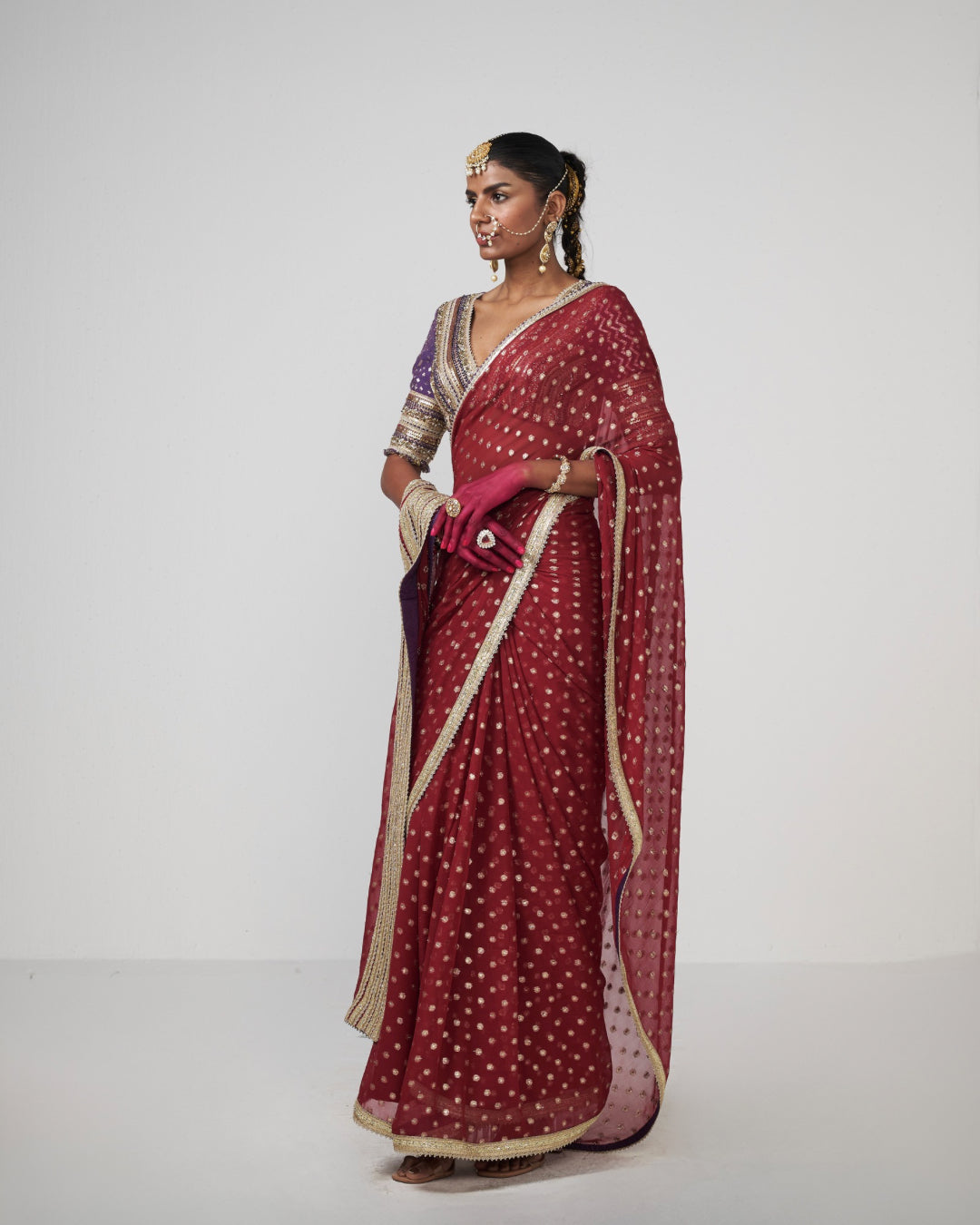 Cherry Dewk Saree
