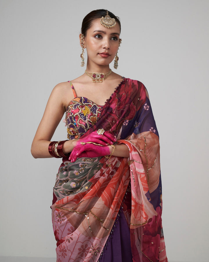 Cherry Muse Saree