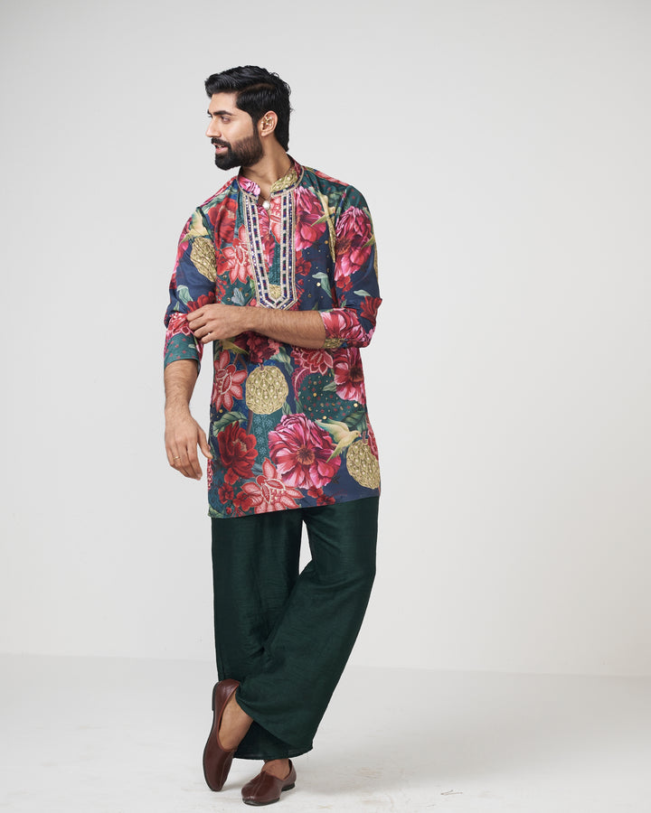 Midnight forest kurta