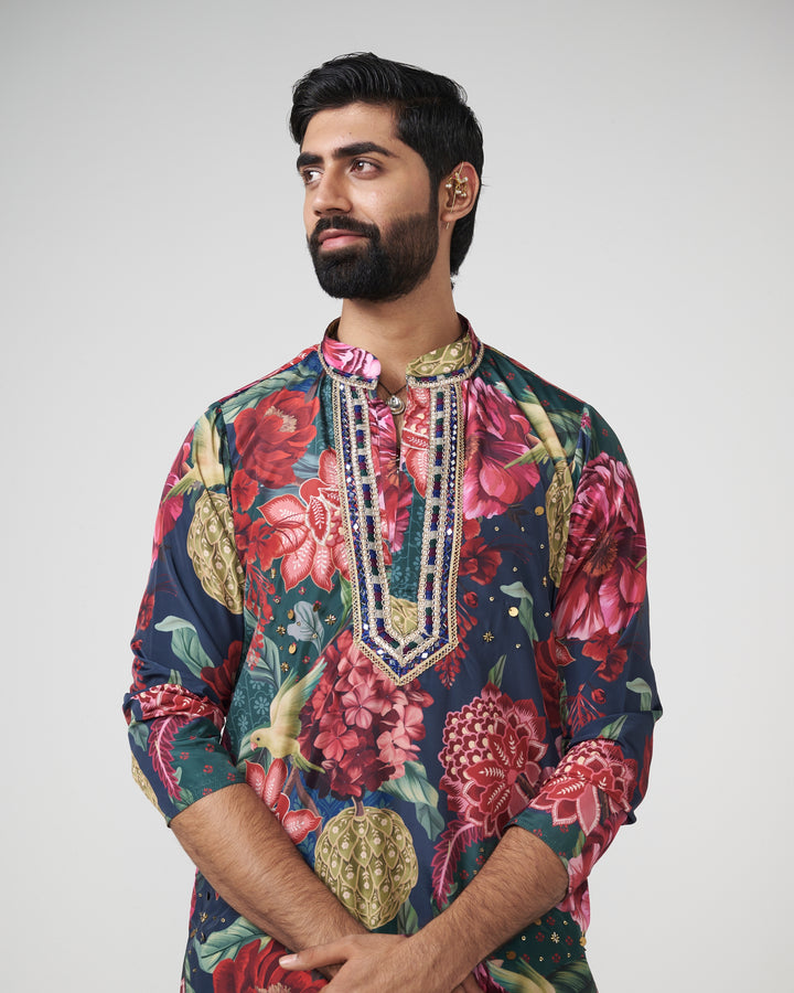 Midnight forest kurta