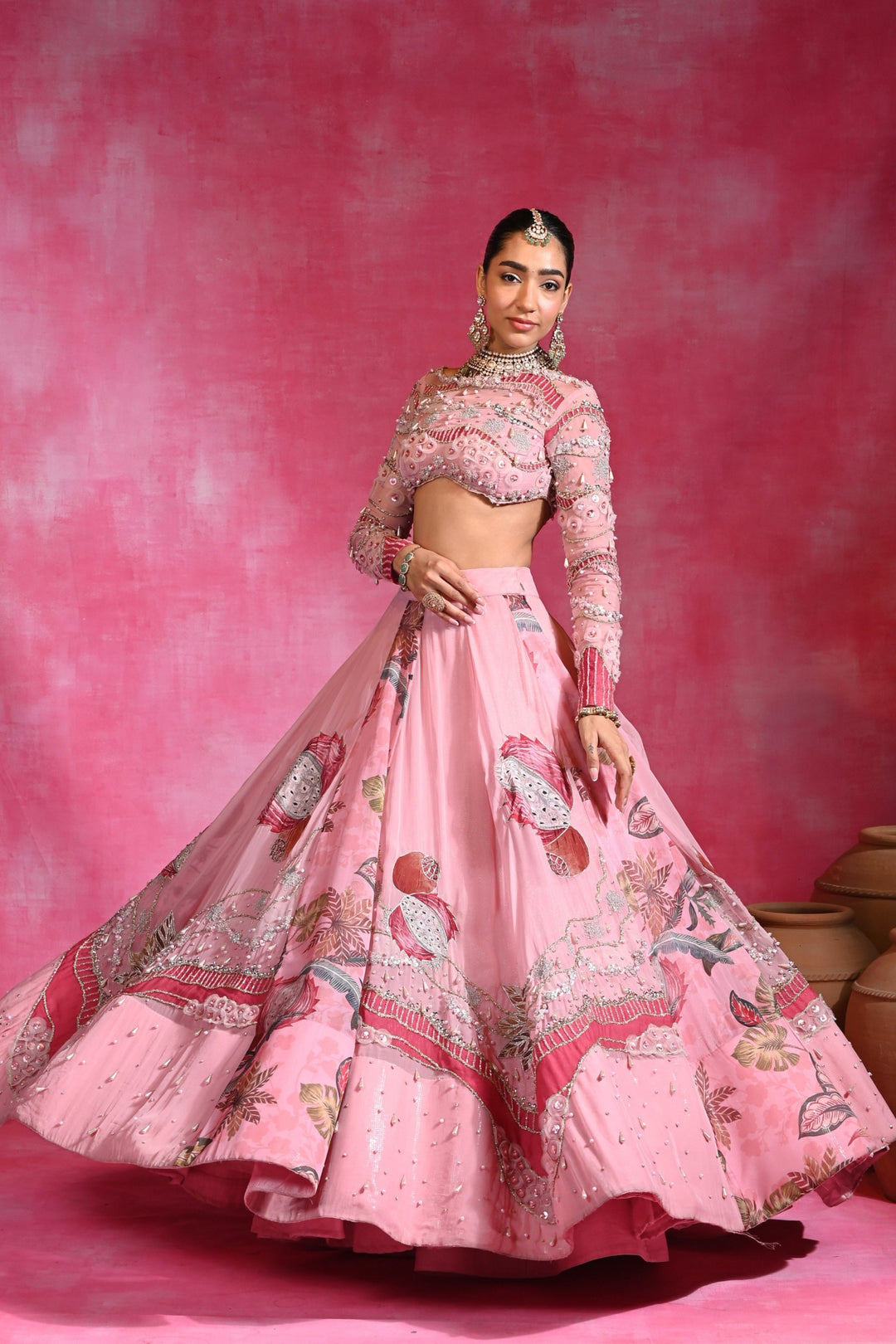 Gulabi Maharani Lehenga