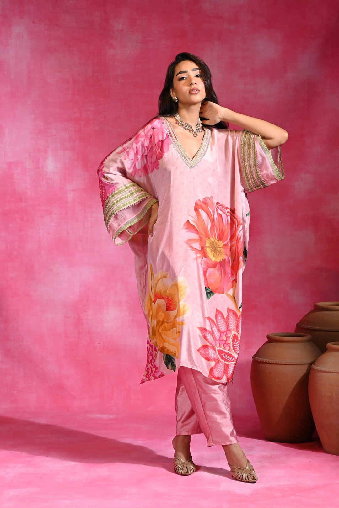 Gulabi tunic set