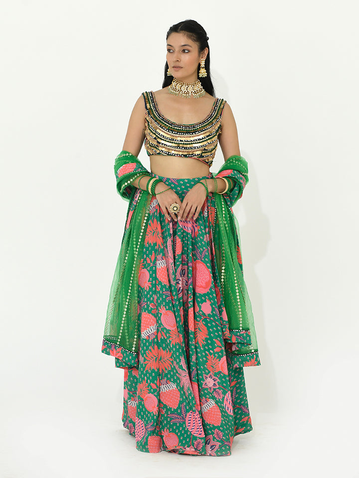 Jade Lehenga Set