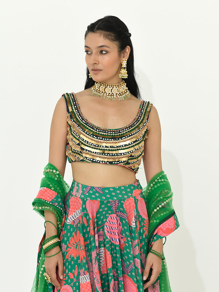 Jade Lehenga Set