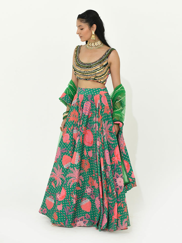 Jade Lehenga Set