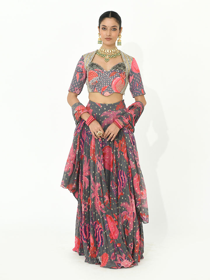 Fossil Lehenga Set