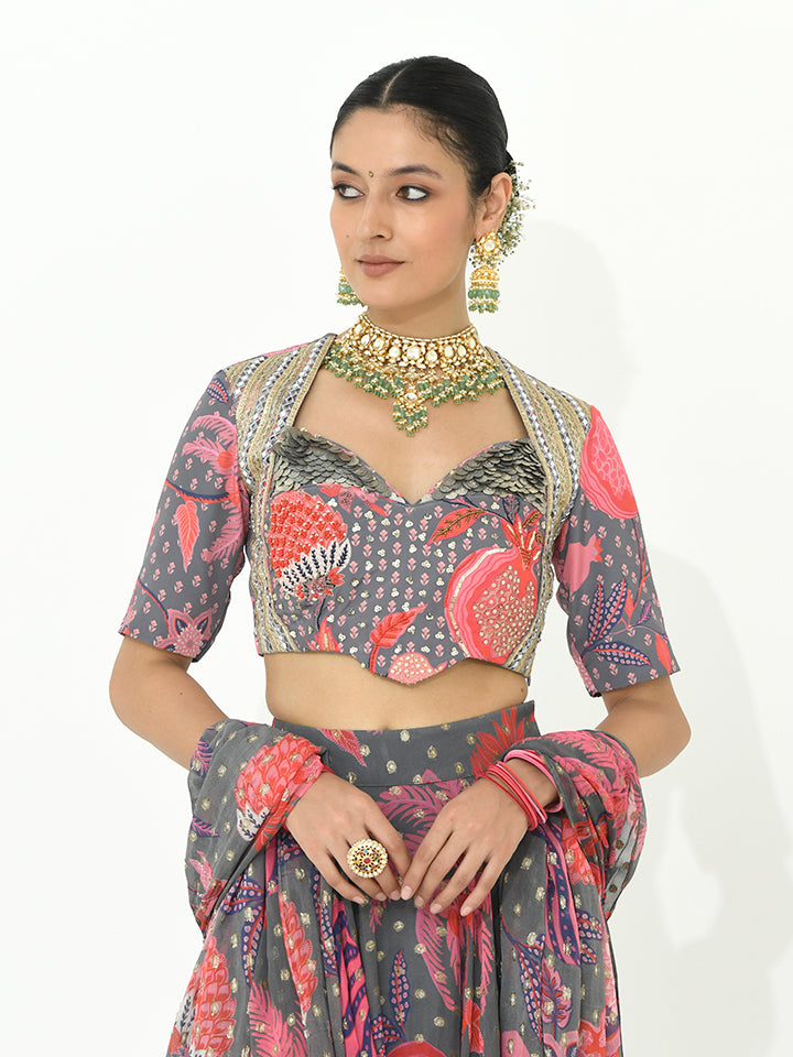 Fossil Lehenga Set