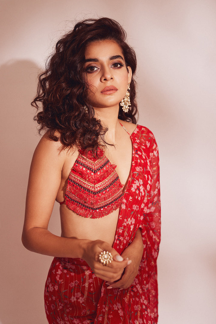 Mithila Palkar In Paprika Date Saree