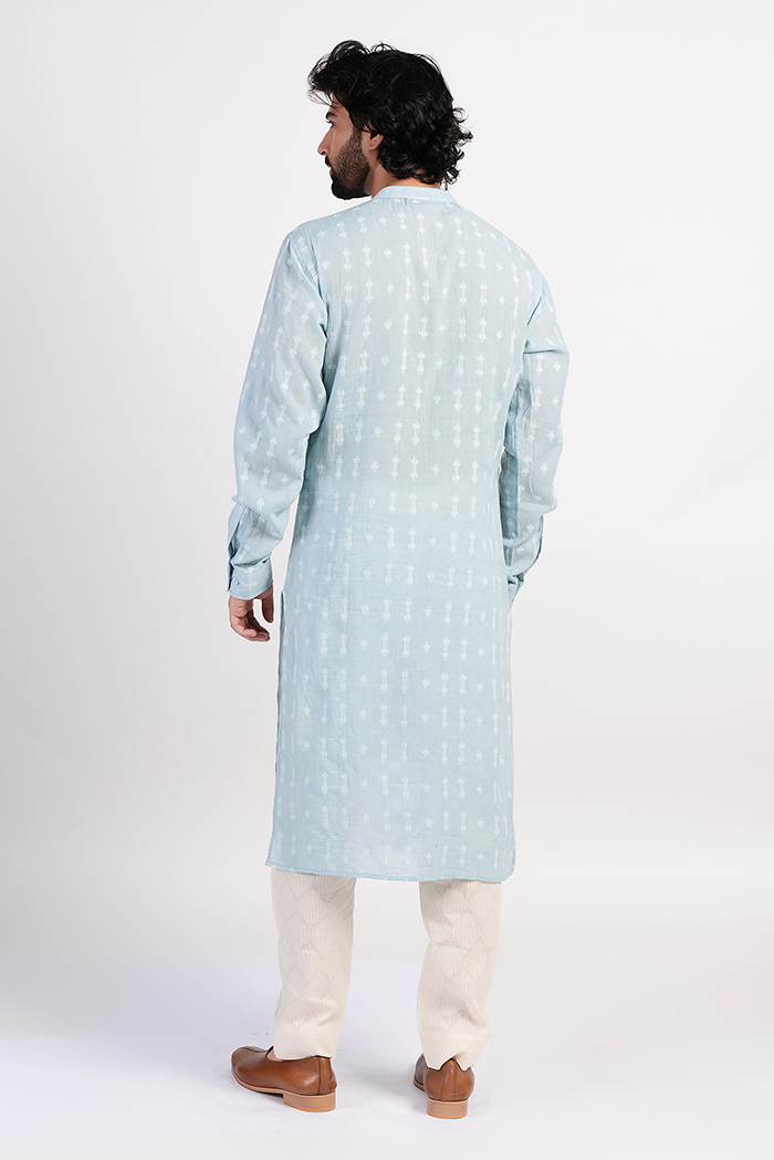 Powder Blue Embroidried Kurta