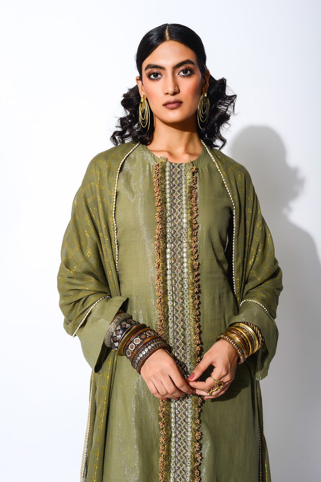 Olive Straight Kurta Set