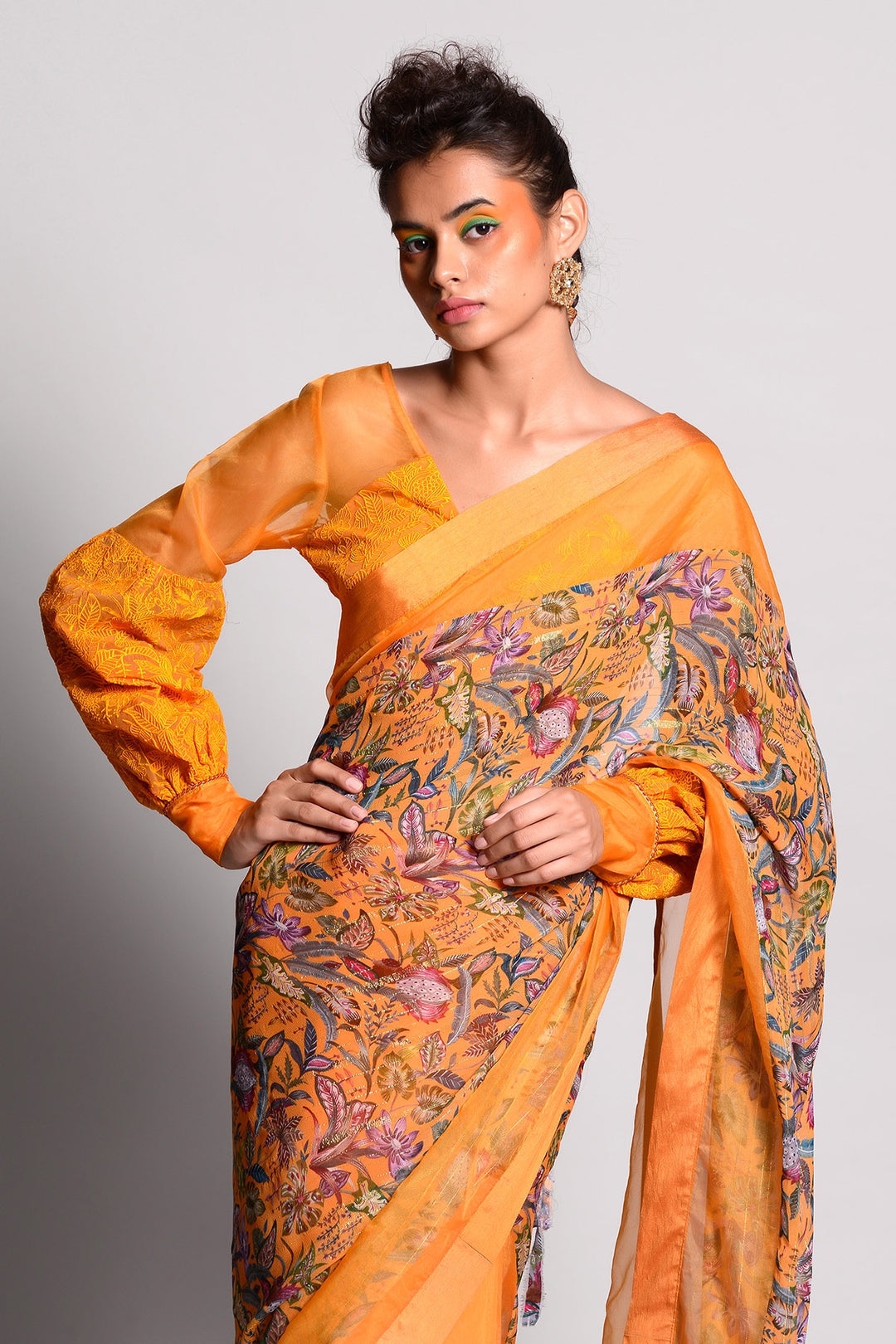 Rv Ochre Signature Saree