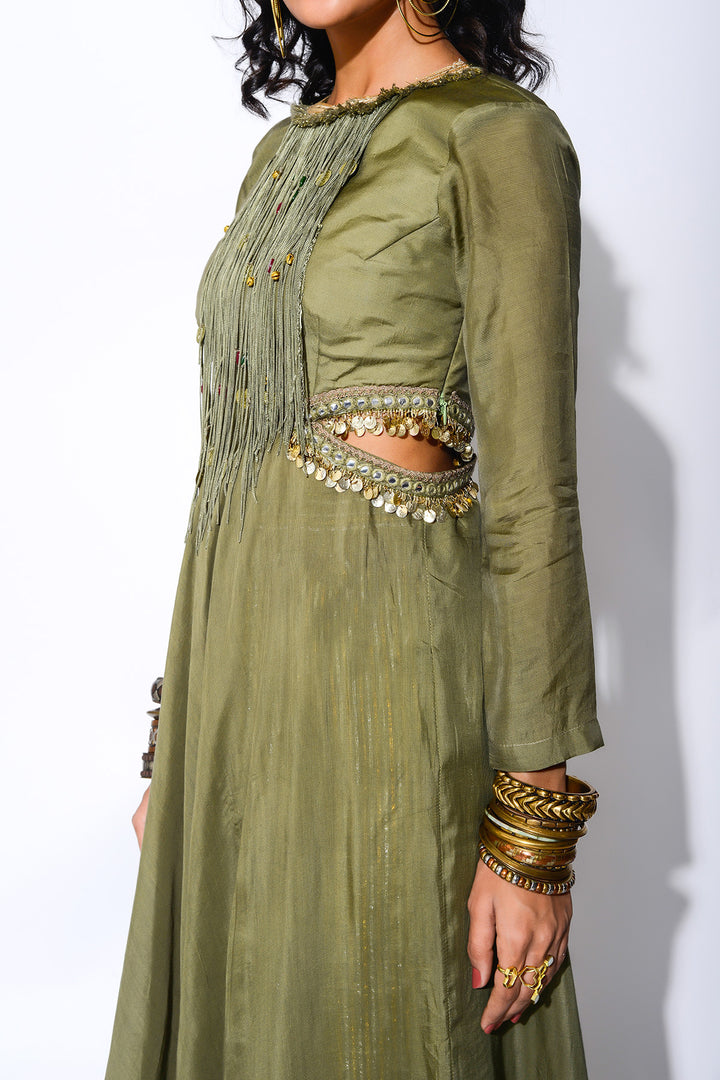 Olive Short Anarkali