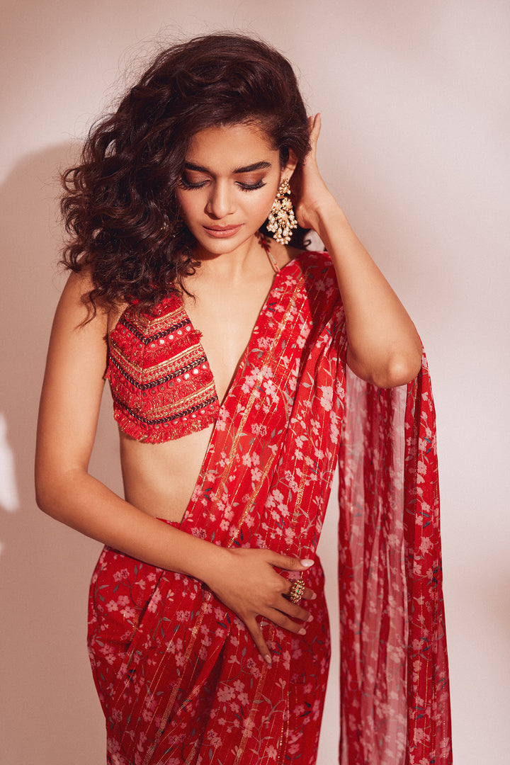 Mithila Palkar In Paprika Date Saree