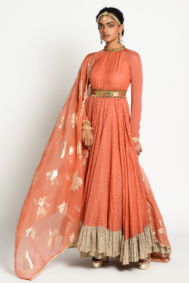 Noori Anarkali & Organza Duppata & Belt