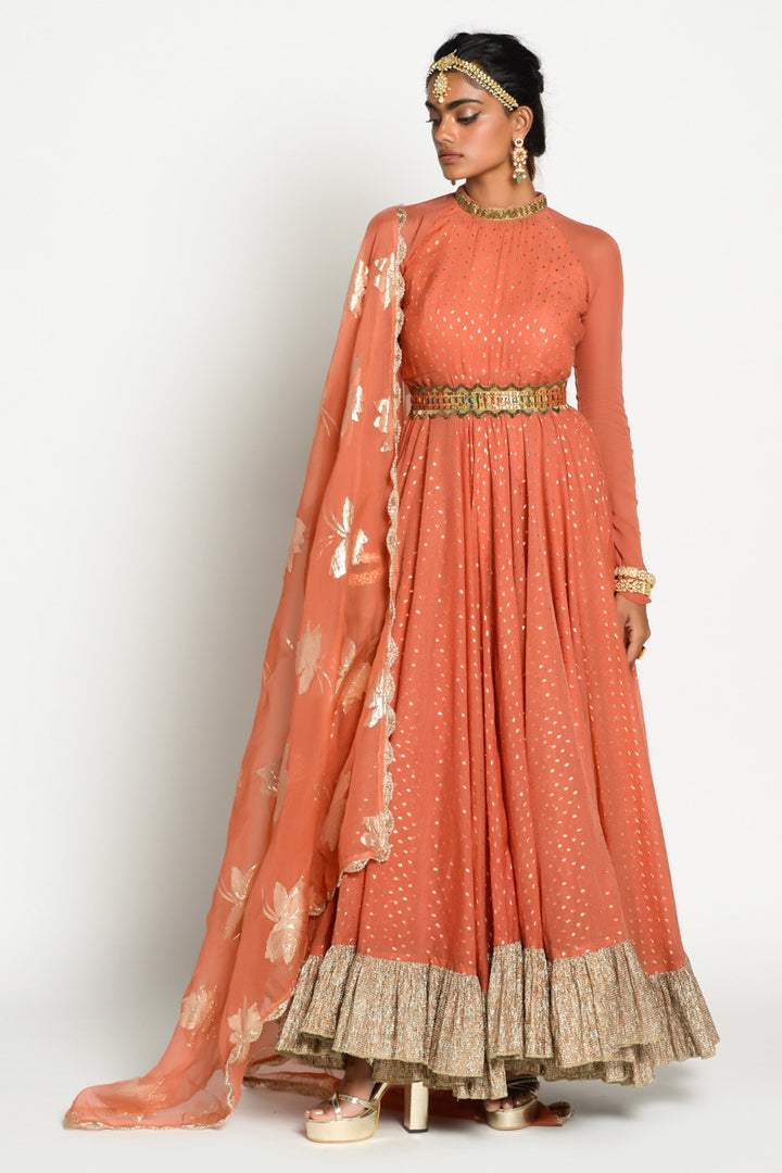 Noori Anarkali & Organza Duppata & Belt